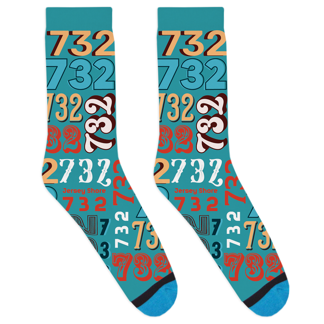 Area Code 732 Socks