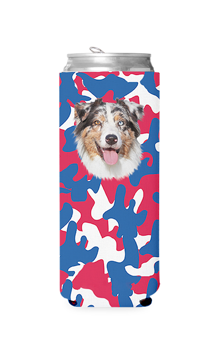 Custom American Camo Can Cooler