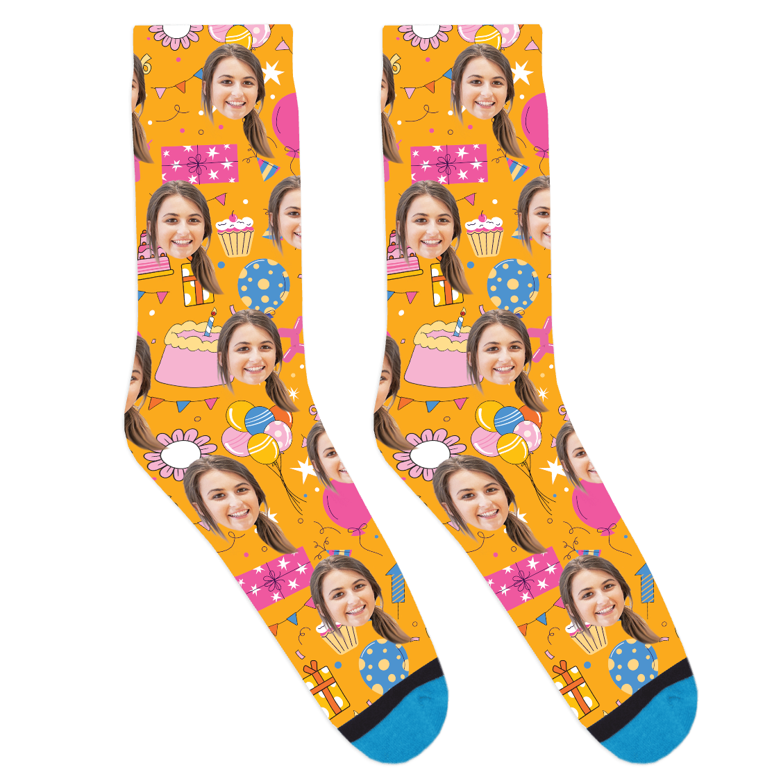 Custom Birthday Pattern Socks