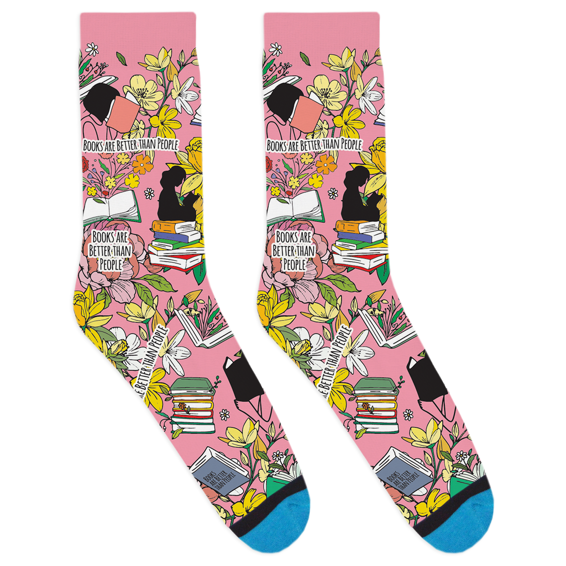 Books Are Better Than People Socks
