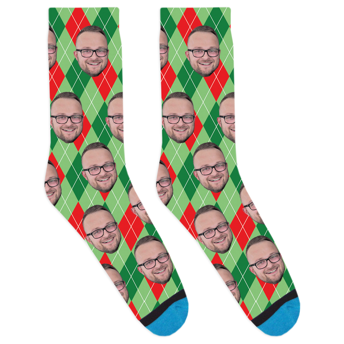 Custom Christmas Argyle Socks