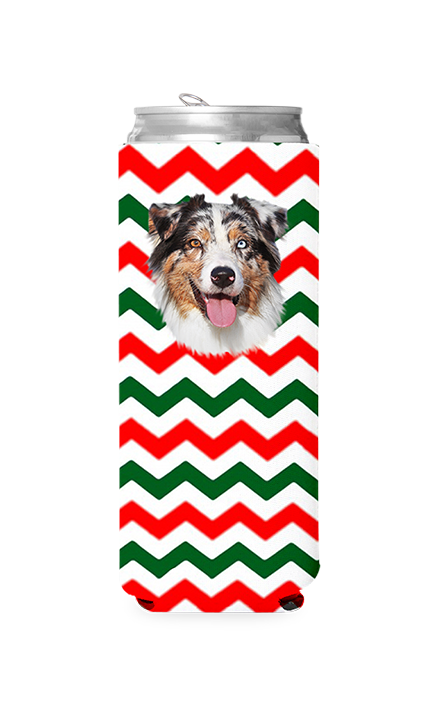 Custom Christmas Stripes Can Cooler