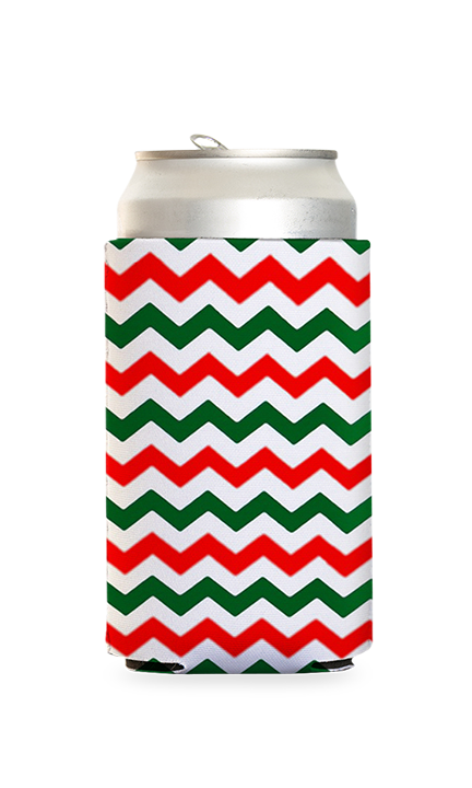Christmas Stripes Predesigned Can Cooler