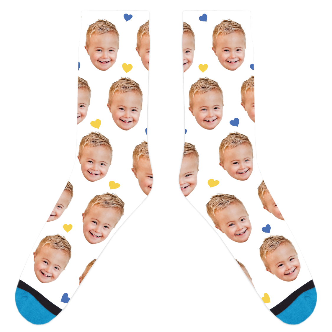 Custom World Down Syndrome Day Heart Socks