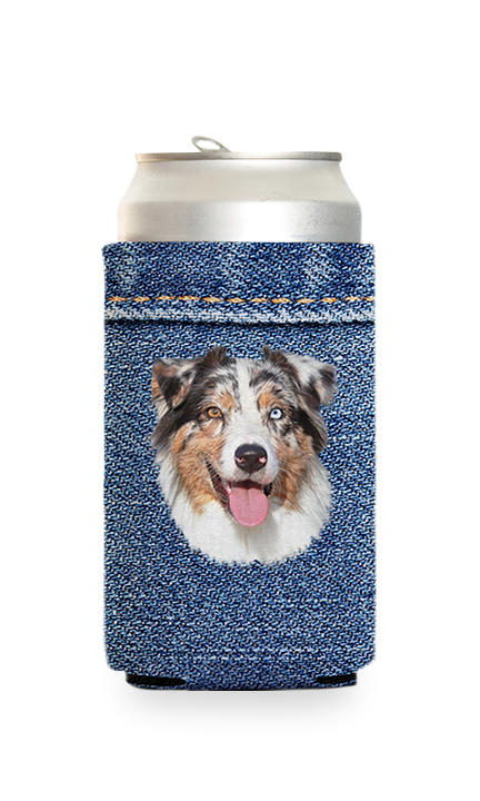 Custom Denim Can Cooler