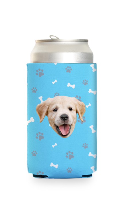 Custom Dog Bones & Paws Can Cooler