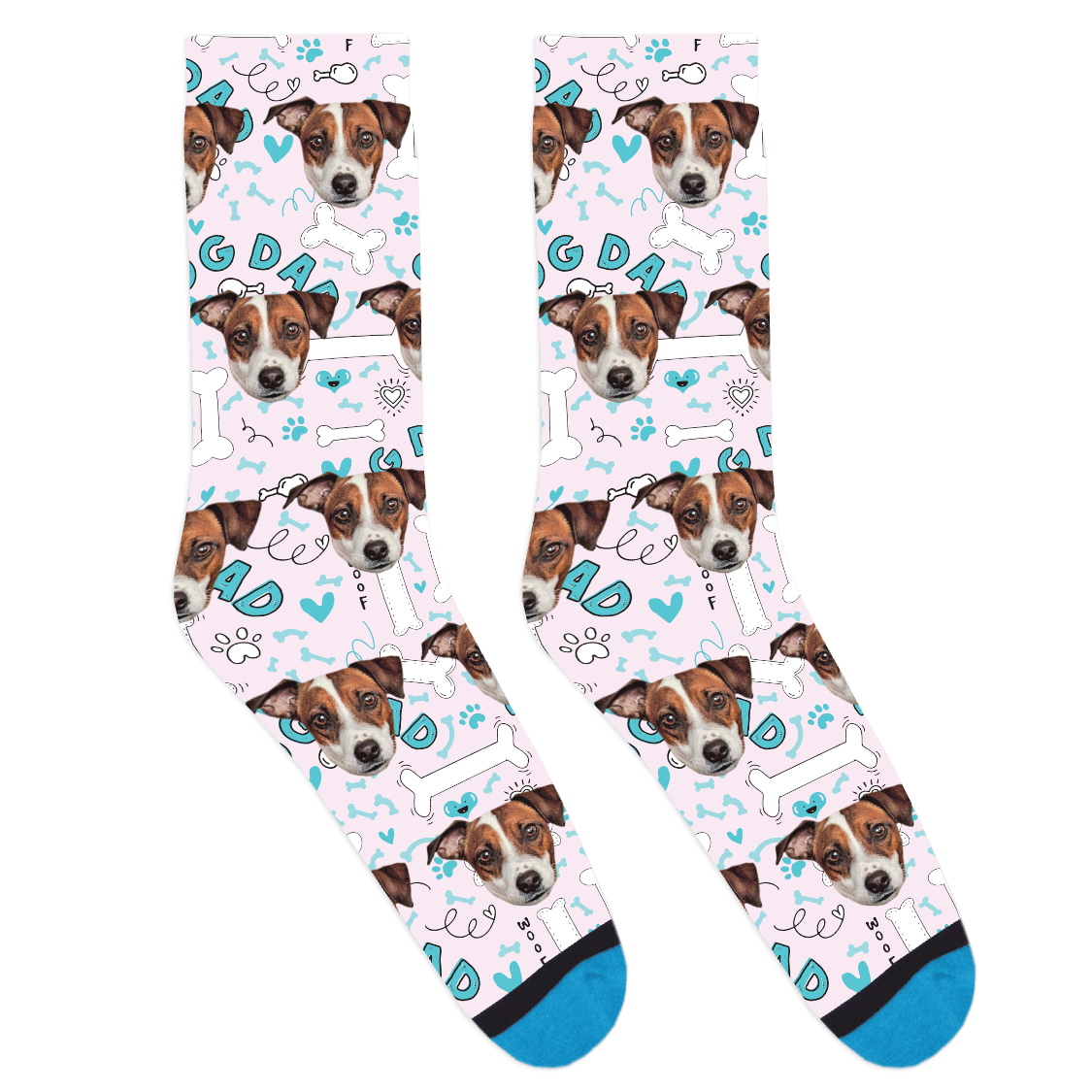 Custom Dog Dad Bones Socks