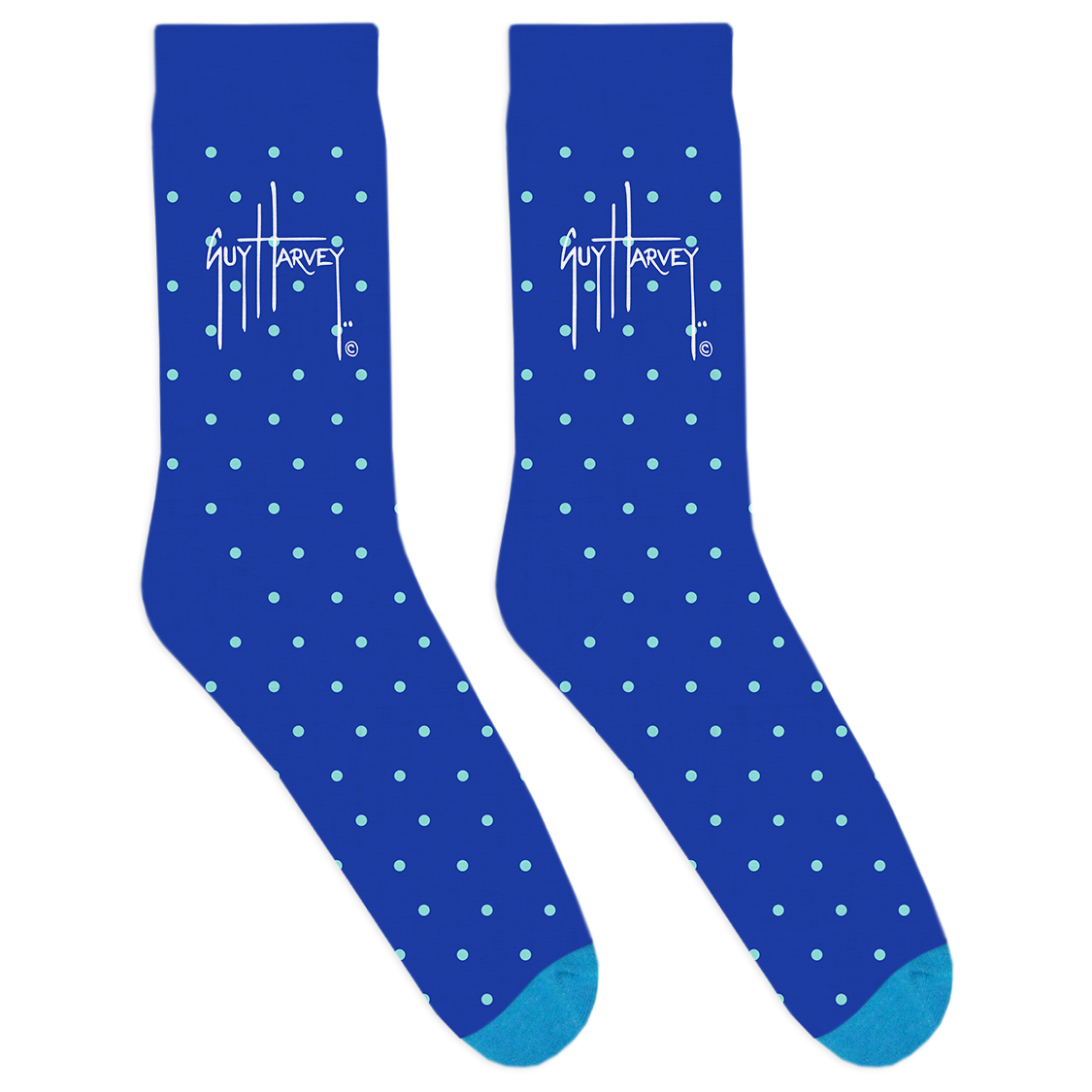 Guy Harvey Bamboo Knitted Socks: Mahi Dots