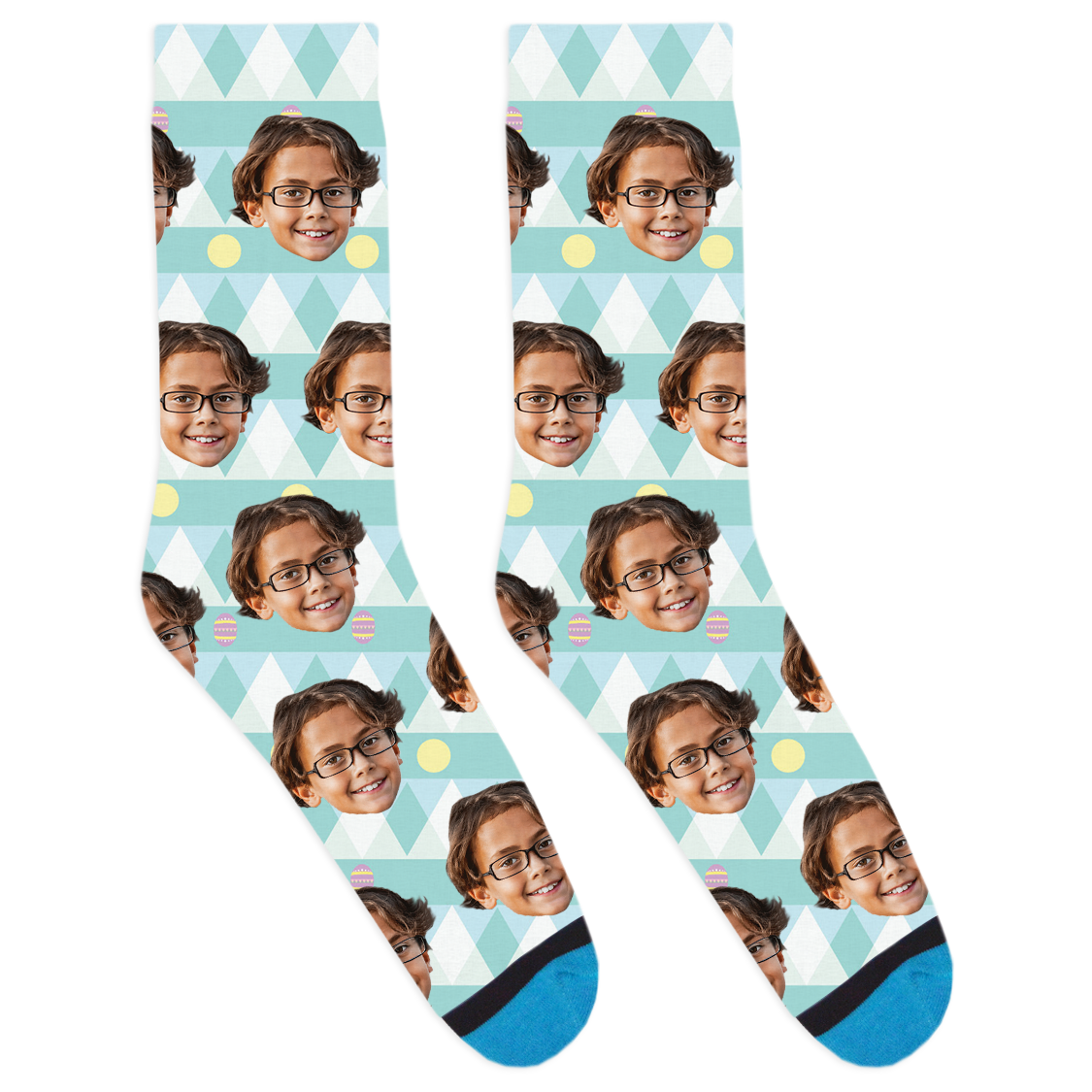 Custom Easter Pattern Socks