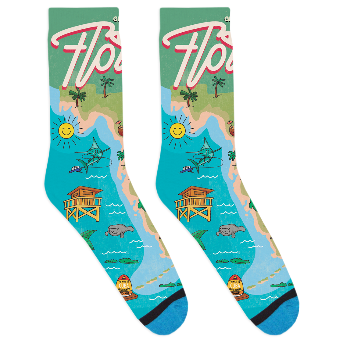 Florida Map Socks