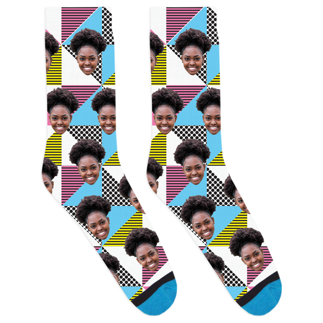 Custom Geo Triangle Socks