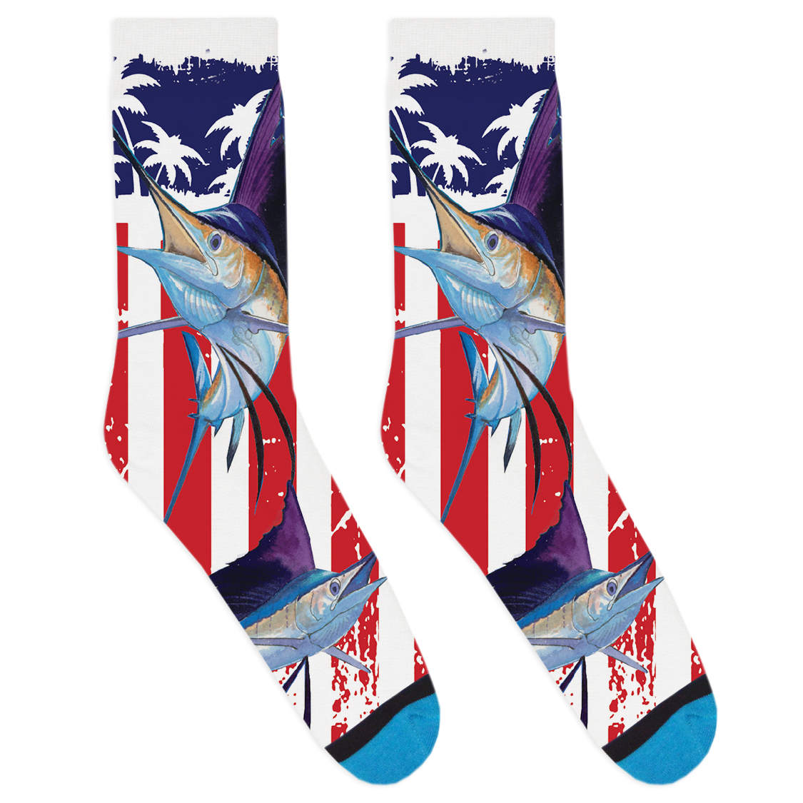 Guy Harvey Sailfish Americana Socks
