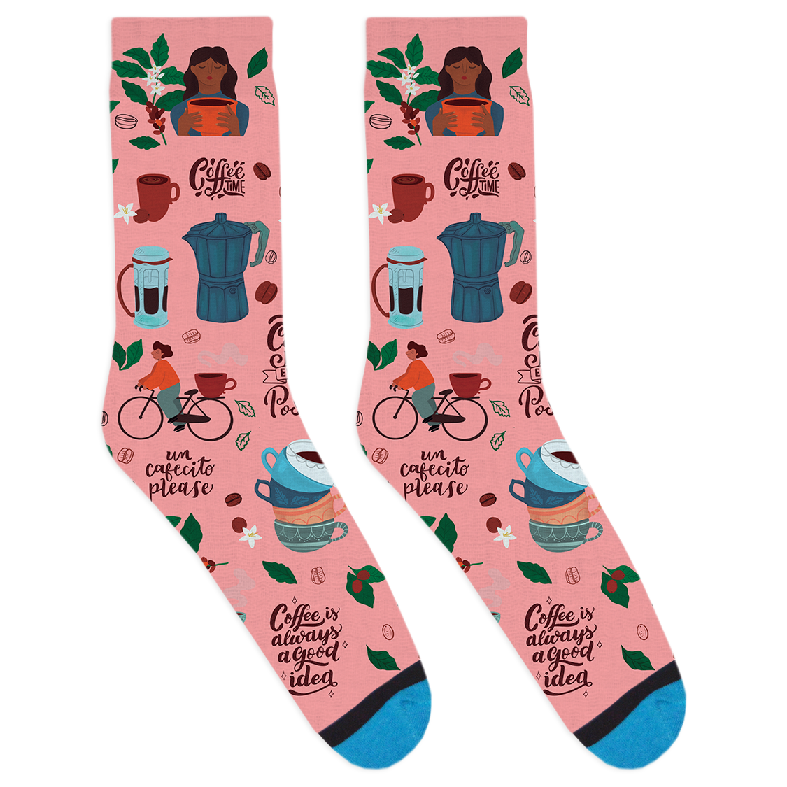 Handdrawn Coffee Socks