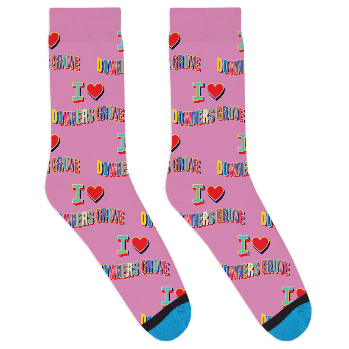 I Heart Downer's Grove Socks
