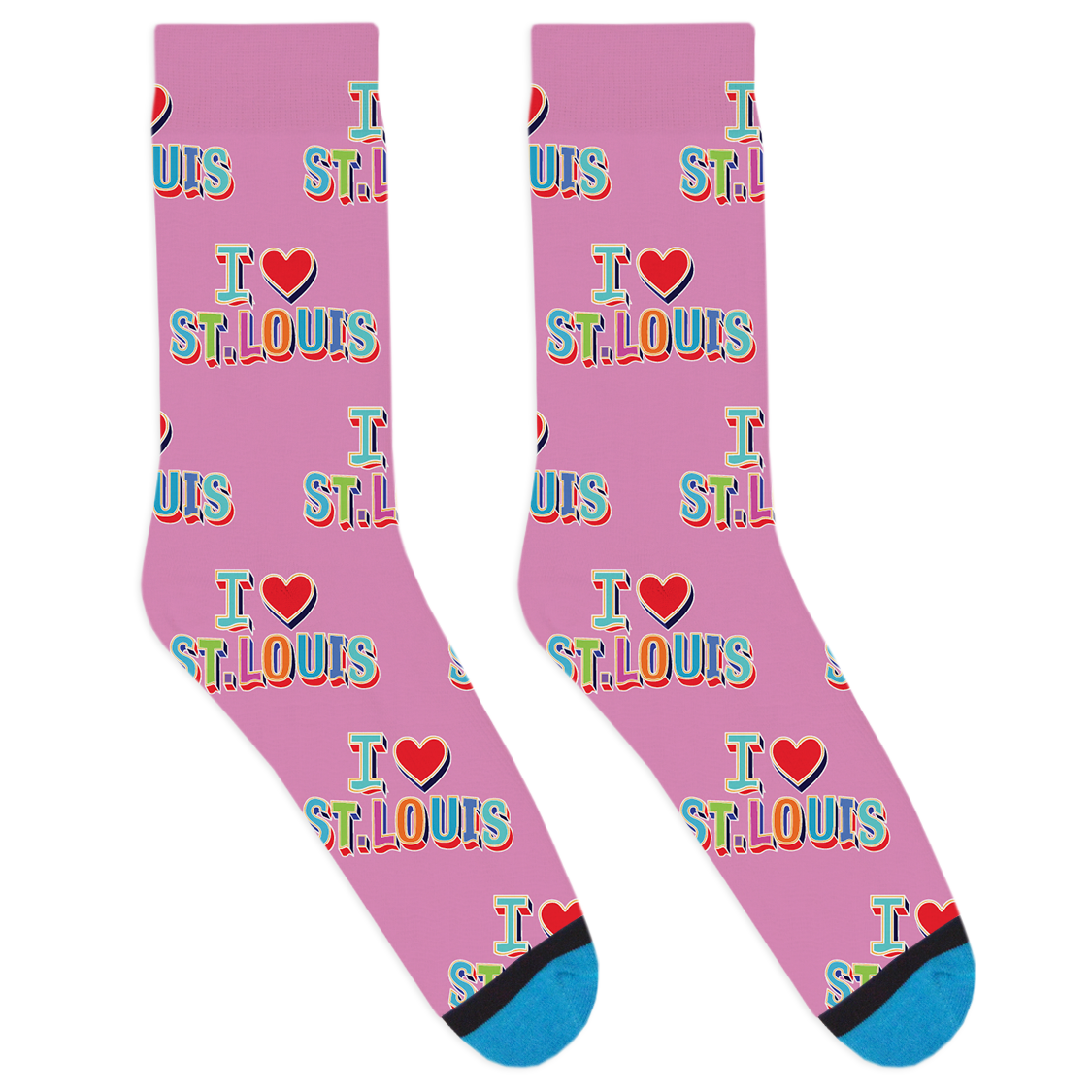 I Heart St Louis Socks