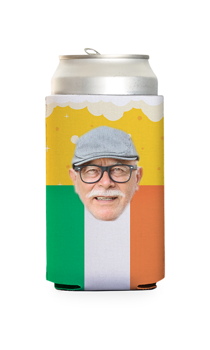 Custom Irish Flag & Beer Can Cooler