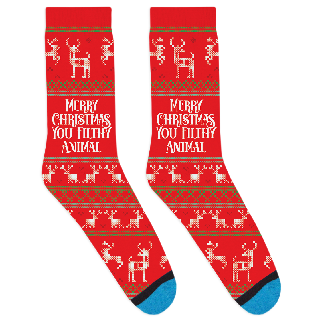 Merry Christmas You Filthy Animal Socks