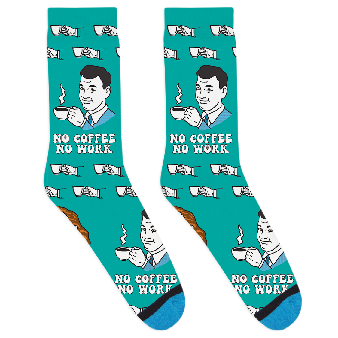 No Coffee No Work Socks