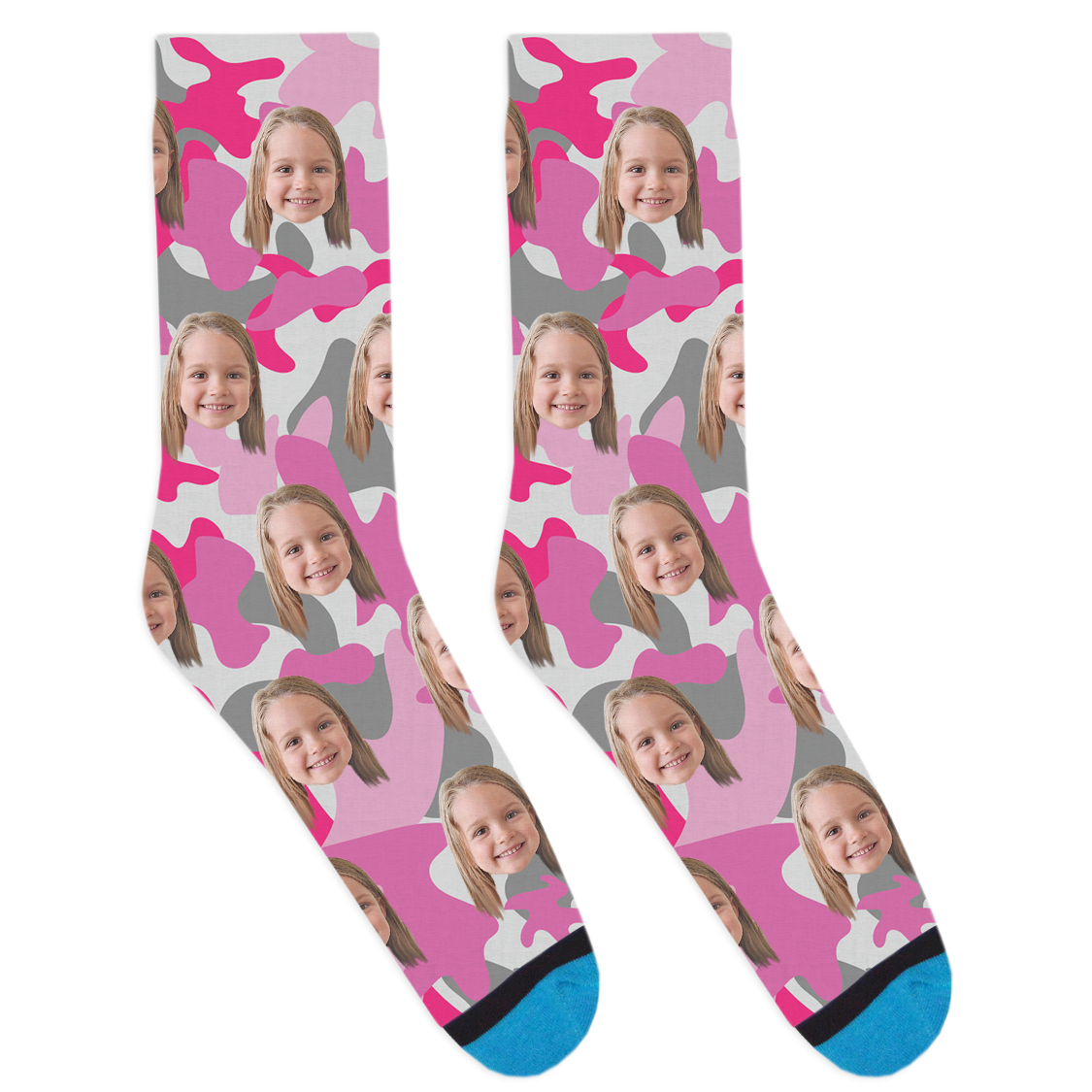 Custom Pink Camo Socks