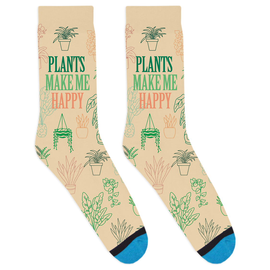 Plants Make Me Happy Socks