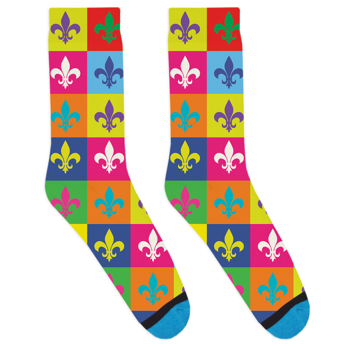 Pop Art Fleur-de-lis Socks