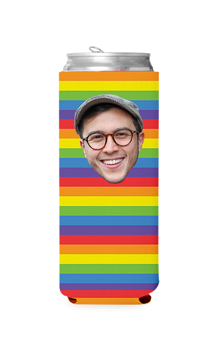 Custom Rainbow Can Cooler