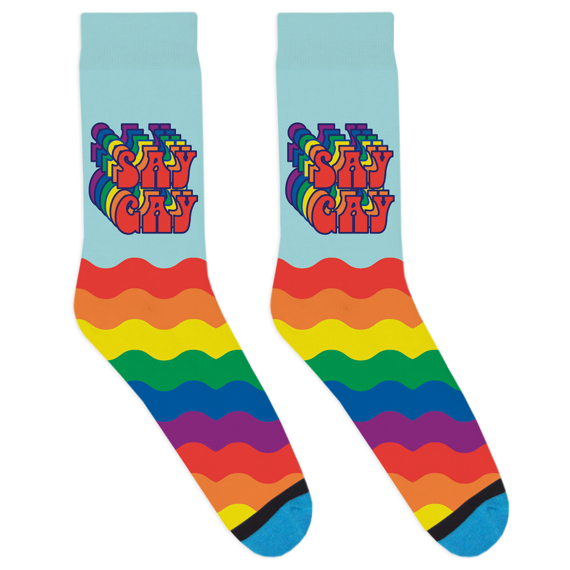 Say Gay Rainbow Socks