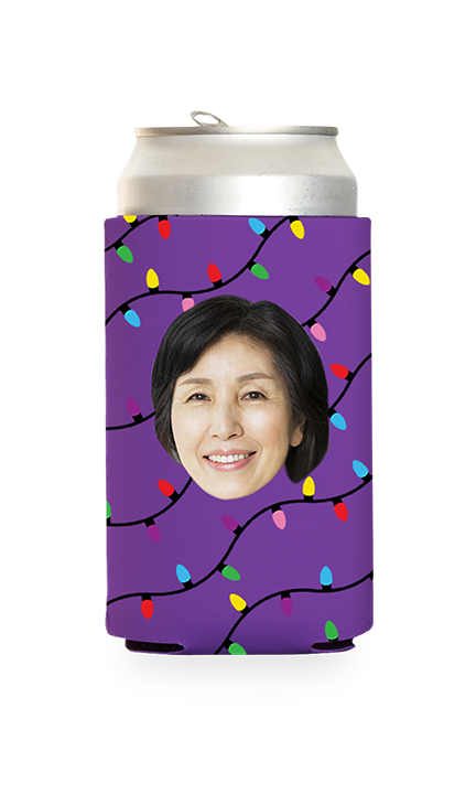 Custom Christmas Lights Can Cooler