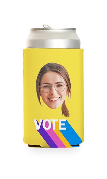 Custom Colorful Vote Can Cooler