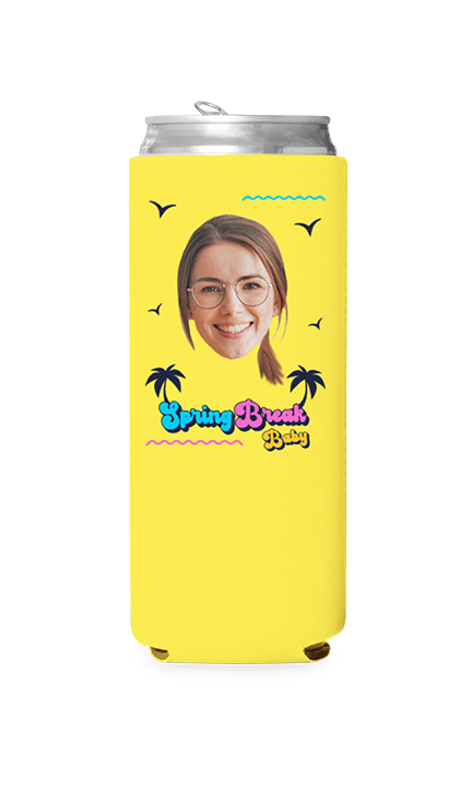 Custom Tropical Spring Break Can Cooler