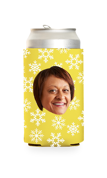 Custom Snowflakes Can Cooler