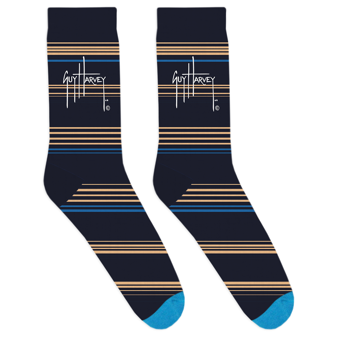 Guy Harvey Bamboo Knitted Socks: Tuna Stripes