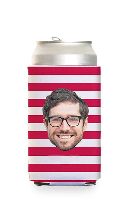 Custom American Stripes Can Cooler