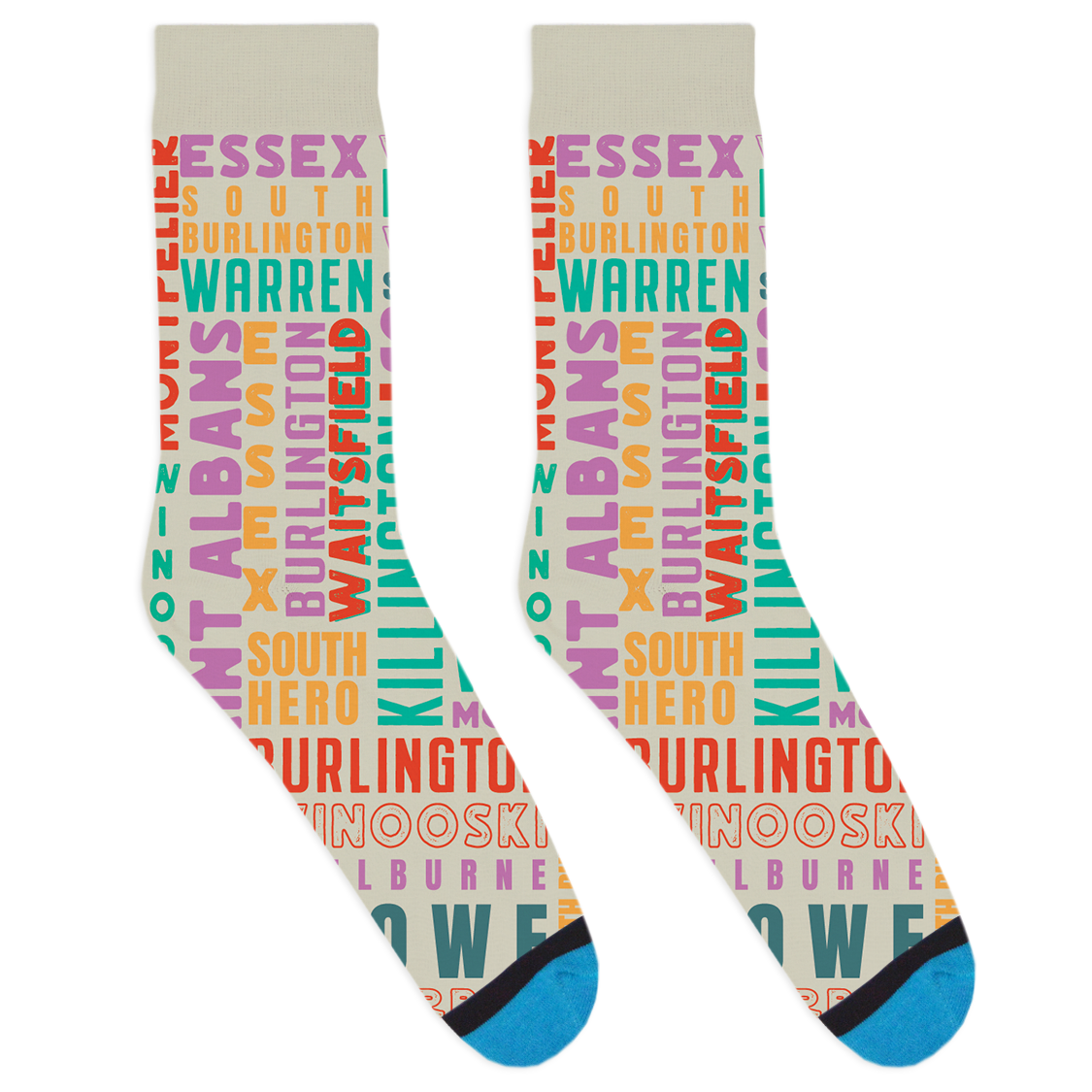 Vermont Cities Socks
