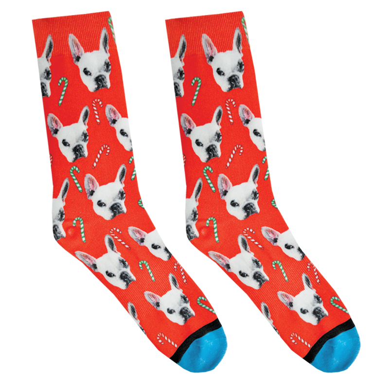 Walter Geoffrey the Frenchie Holiday Socks