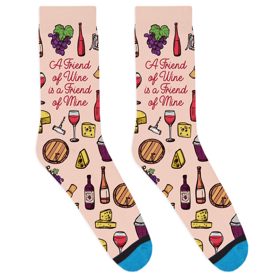 Wine is a Friend of Mine Socks