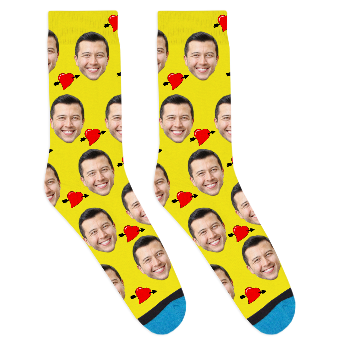 Custom Arrow Heart Socks