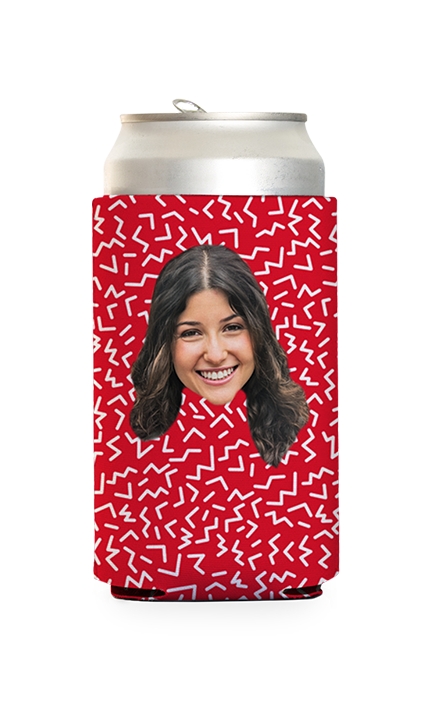 Custom Valentine's Zigzag Can Cooler