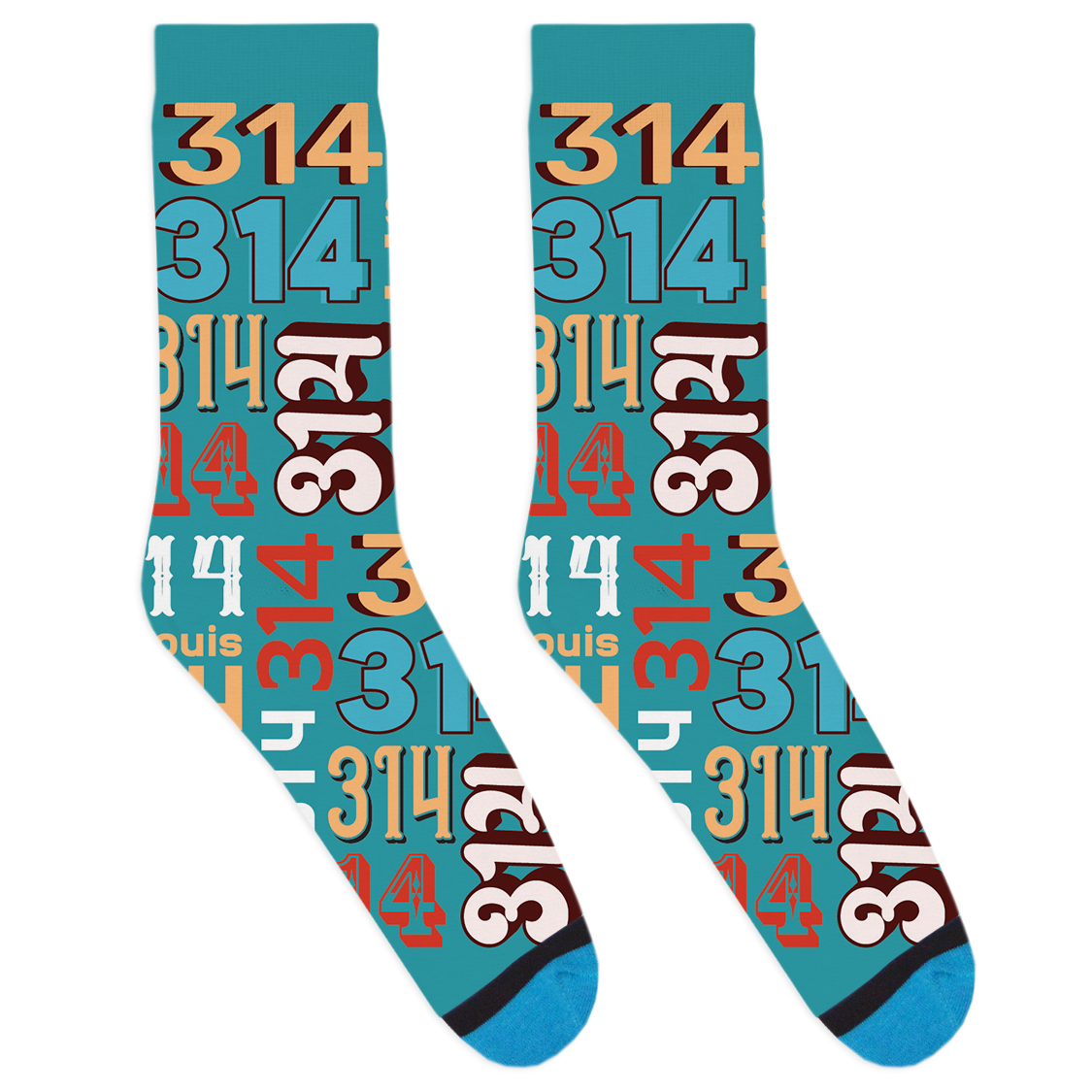 314 Area Code Socks