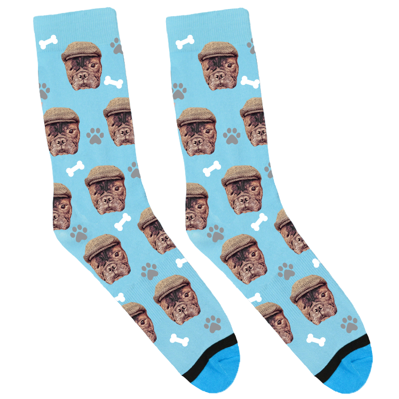 Bowie the Blind Deaf Frenchie Socks