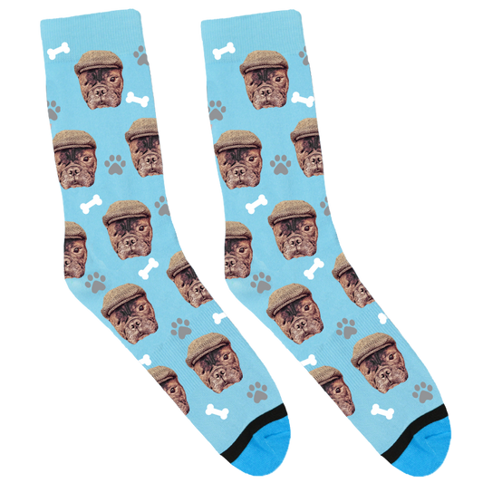 Bowie the Blind Deaf Frenchie Socks