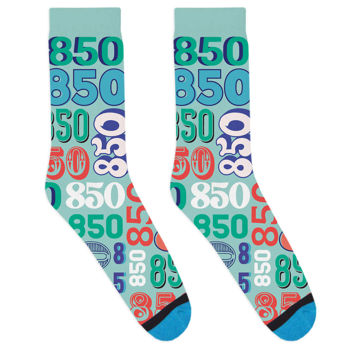 850 Area Code Socks