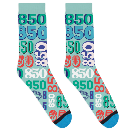 850 Area Code Socks