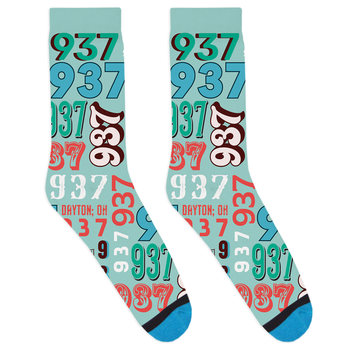 937 Area Code Socks