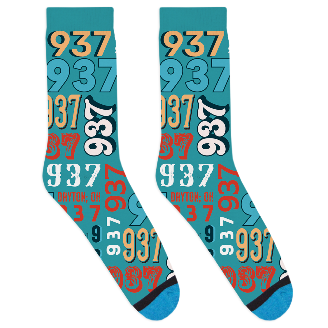 937 Area Code Socks