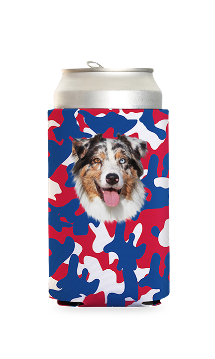 Custom American Camo Can Cooler