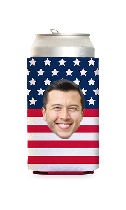 Custom American Flag Can Cooler