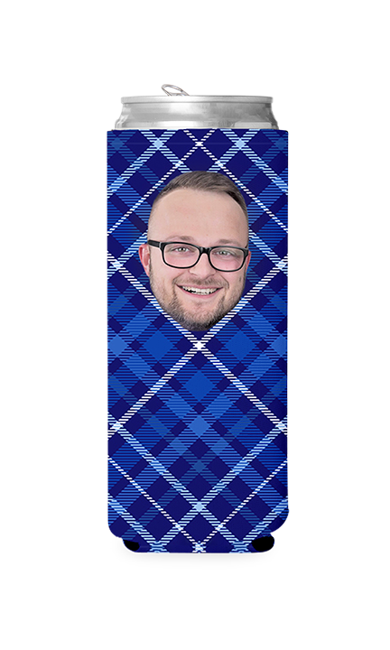 Custom Argyle Can Cooler
