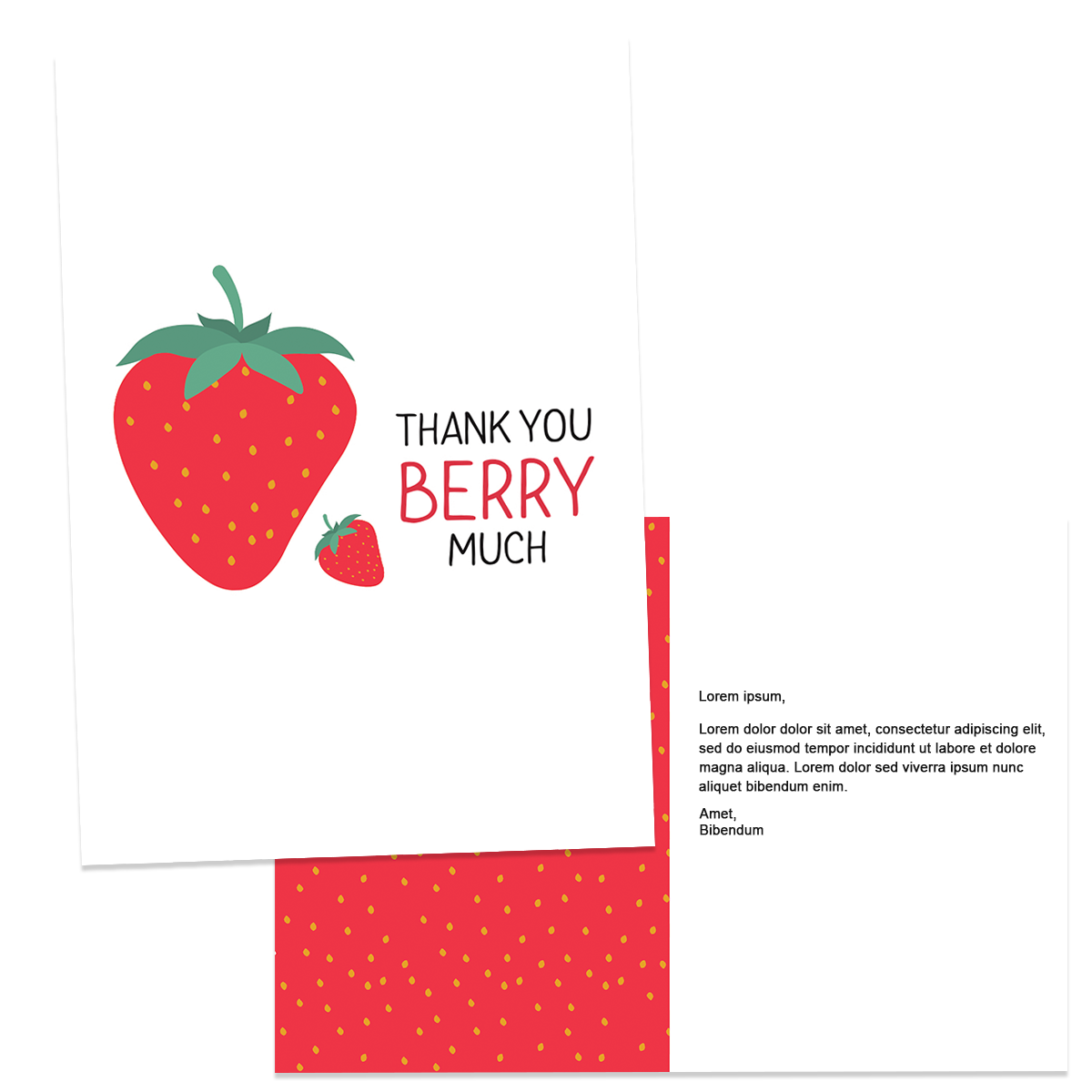 Custom Thank You Berry Much Card