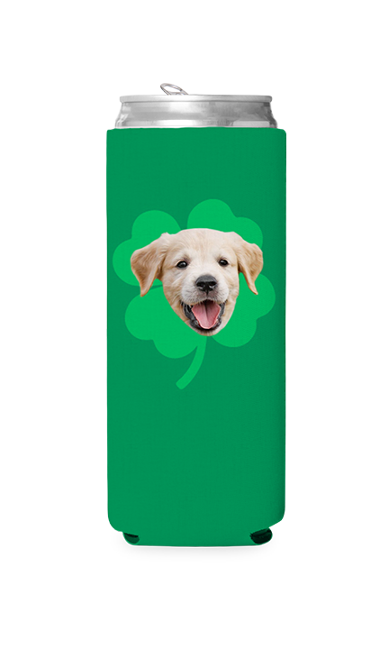 Custom Big Shamrock Can Cooler